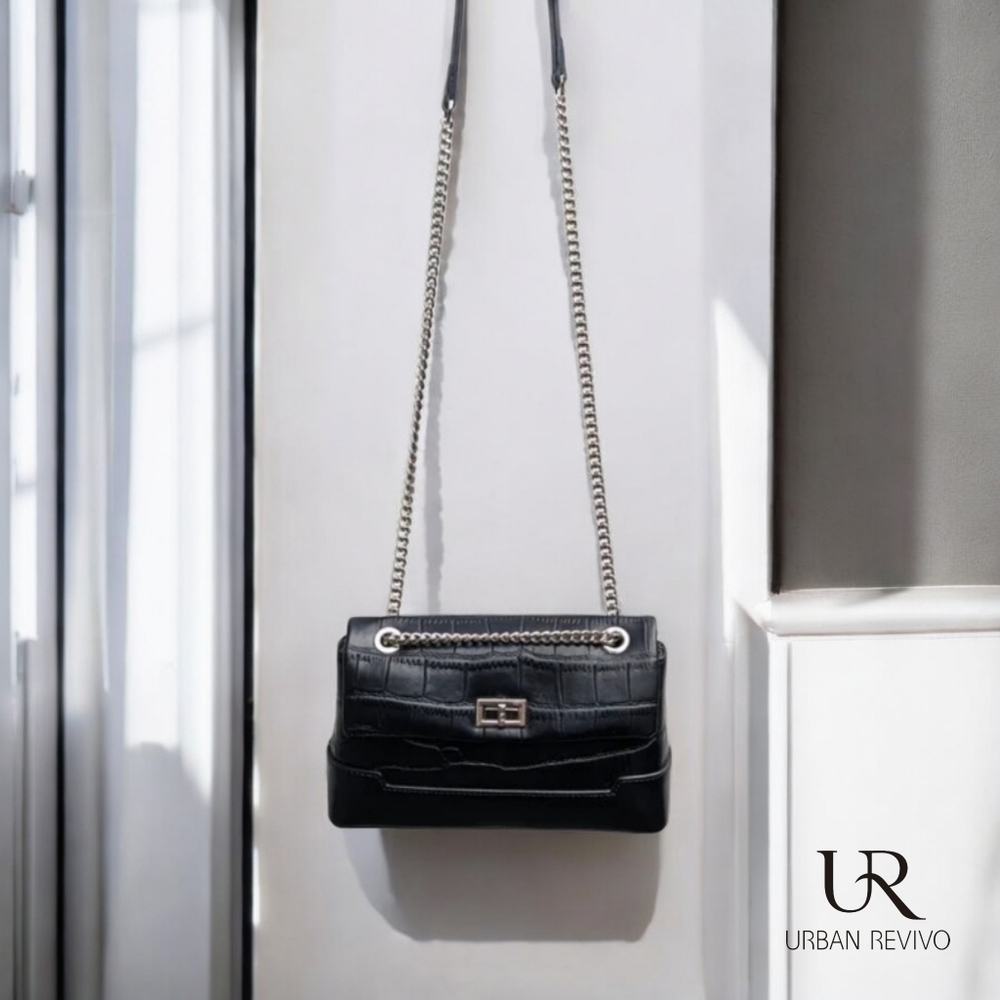 NWOT Urban Revivo Croc Embossed Crossbody Purse